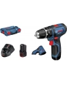 bosch powertools Bosch cordless hammer drill driver GSB 12V-15 Professional, 12 volt (blue / black, Li-ion battery 2.0Ah, Li-ion battery 4.0Ah, drill & bit set) - nr 2
