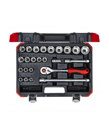 Gedore Red Socket set 1/2 '', 24 pieces (red / black, with Shift-gun, SW 10mm - 32mm)