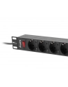 lanberg Listwa zasilająca Rack PDU 19 cali 1U 16A 9xSchuko 3m Czarna - nr 22