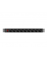 lanberg Listwa zasilająca Rack PDU 19 cali 1U 16A 9xSchuko 3m Czarna - nr 22