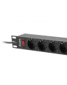 lanberg Listwa zasilająca Rack PDU 19 cali 1U 16A 9xSchuko 3m Czarna - nr 25