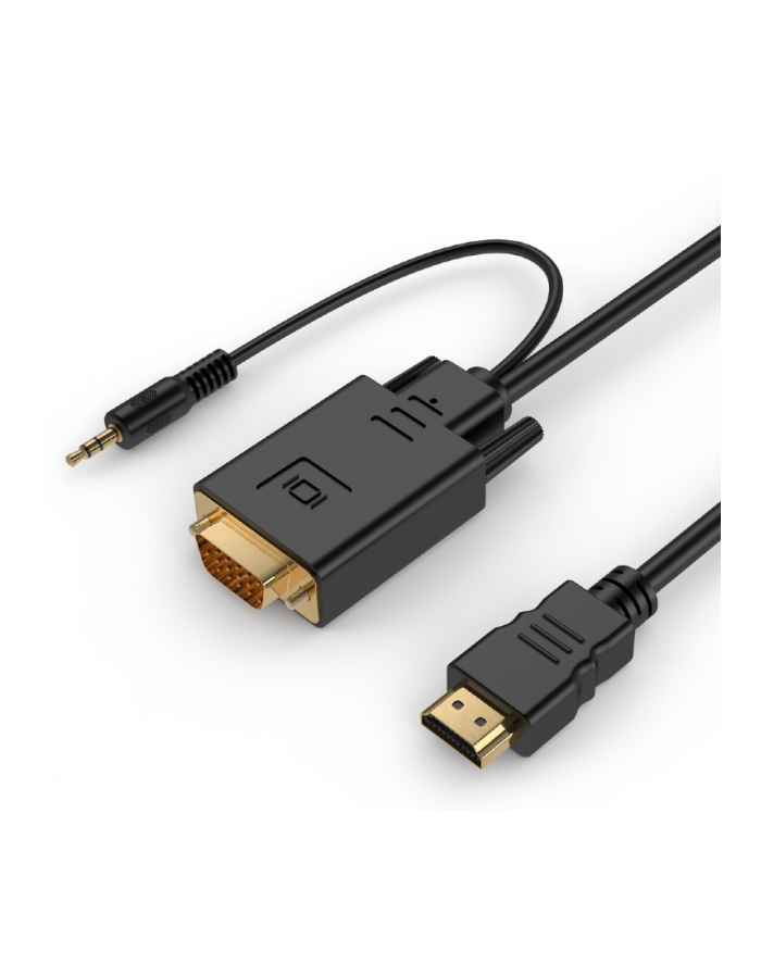 gembird Konwerter HDMI do VGA mini Jack 3m czarny główny