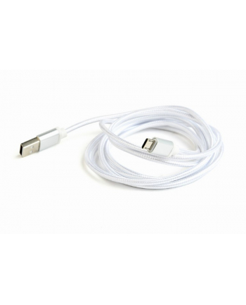 gembird Kabel Micro USB oplot tekstylny/1.8m/srebrny