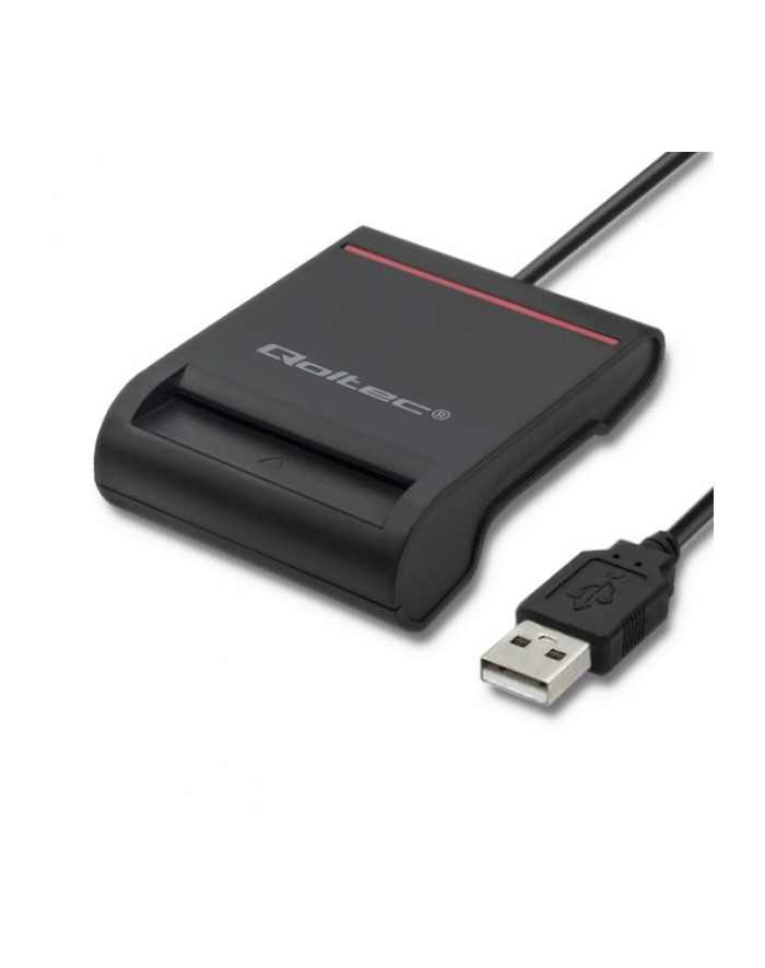 qoltec Inteligentny czytnik chipowych kart ID | USB2.0 | Plug&play główny