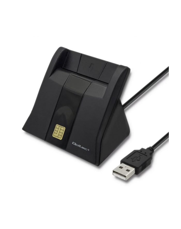 qoltec Inteligentny czytnik chipowych kart ID | USB 2.0 | Plug&play główny