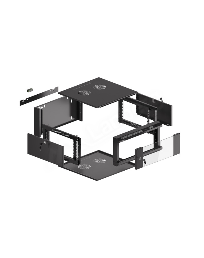 Szafa serwerowa wisząca 19cali 4U 570x600 czarna WFFA-5604-10B główny