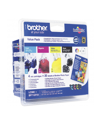 BROTHER LC980VALBPDR valuepack ink blist