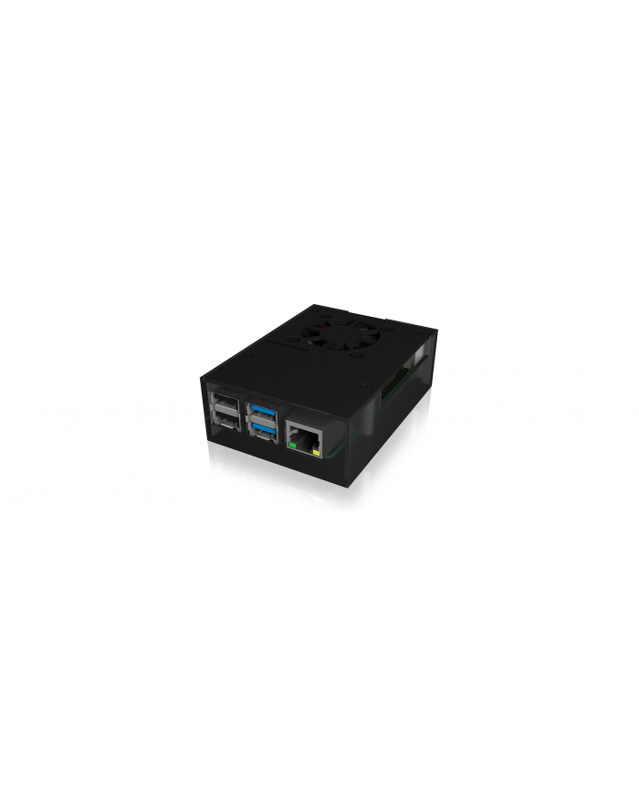icy box ICYBOX Case for Raspberry Pi 4 acrylic top/bottom/frame Anthr./black główny