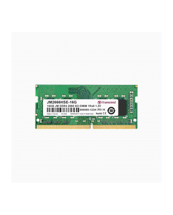 TRANSCEND 16GB JM DDR4 2666Mhz SO-DIMM 1Rx8 2Gx8 CL19 1.2V