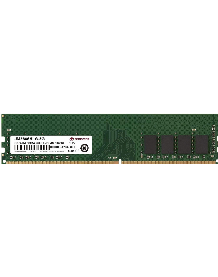 TRANSCEND 8GB JM DDR4 2666Mhz U-DIMM 1Rx16 1Gx16 CL19 1.2V główny