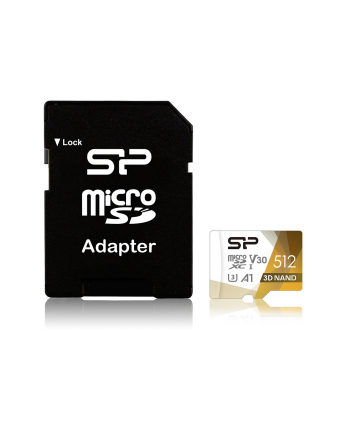 SILICON POWER memory card Superior Pro Micro SDXC 512GB UHS-I U3 V30 +adapter