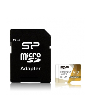 SILICON POWER memory card Superior Pro Micro SDXC 512GB UHS-I U3 V30 +adapter