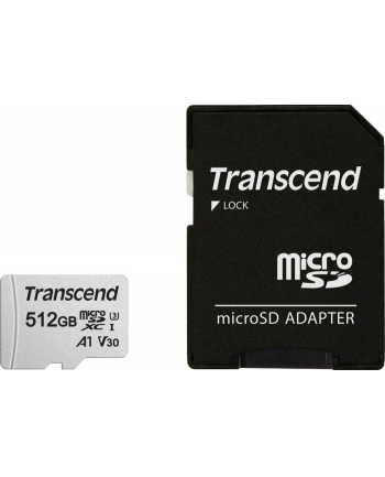TRANSCEND 512GB microSD w/ adapter UHS-I U3 A1
