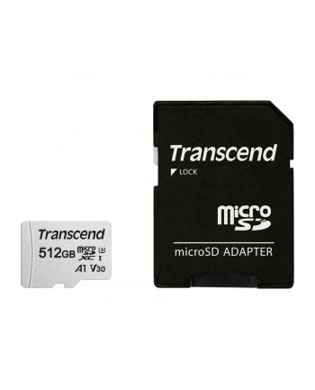 TRANSCEND 512GB microSD w/ adapter UHS-I U3 A1