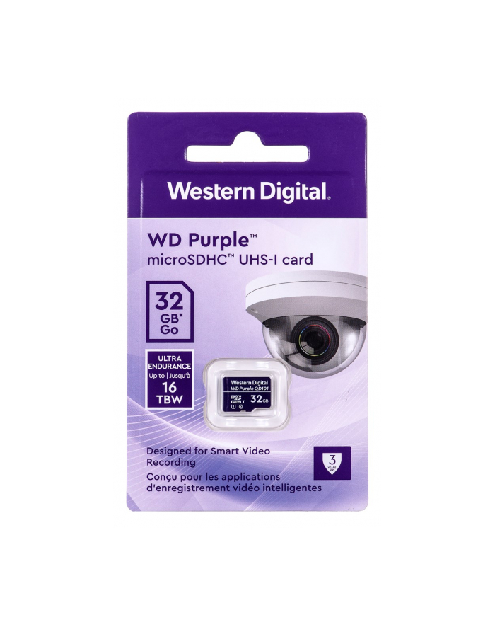 western digital WD Purple 32GB Surveillance microSD HC - Class 10 UHS 1 główny