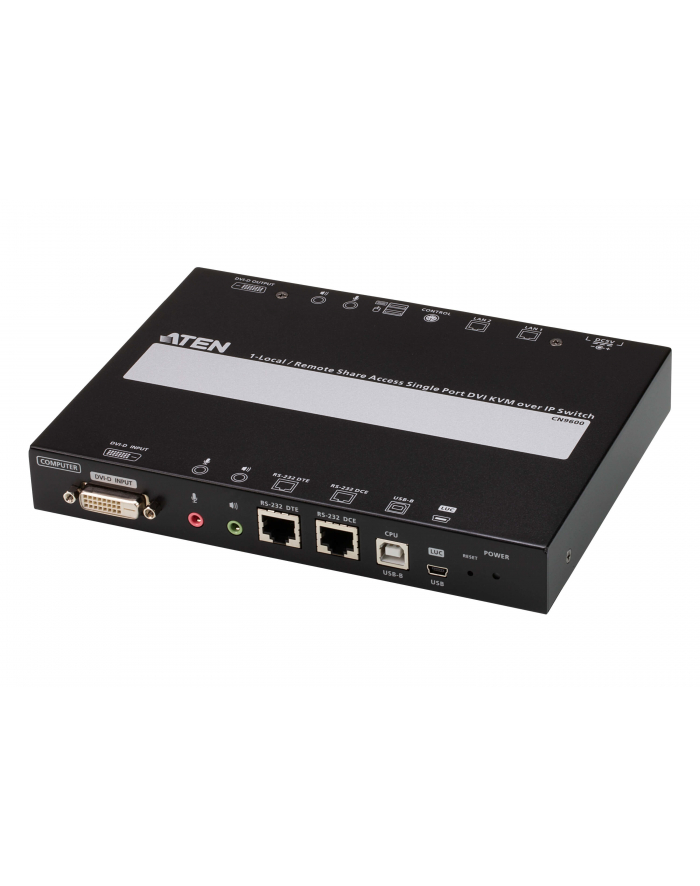 ATEN 1-Port/Remote Share Access Single port DVI KVM over IP Switch główny