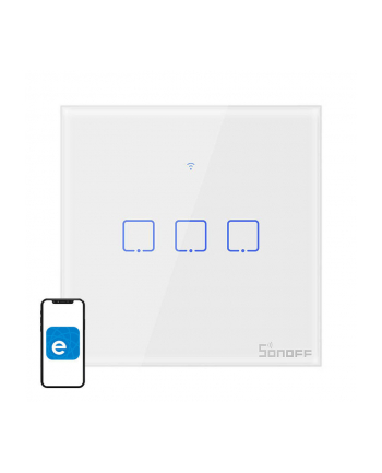 SONOFF T0EU3C-TX WŁĄCZNIK DOTYKOWY WIFI 3 KANAŁY