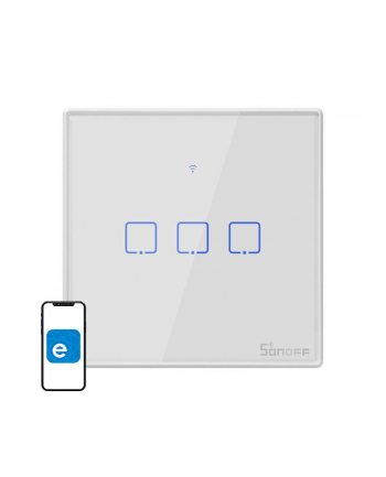 SONOFF T2EU3C-TX WŁĄCZNIK DOTYKOWY WIFI 3 KANAŁY