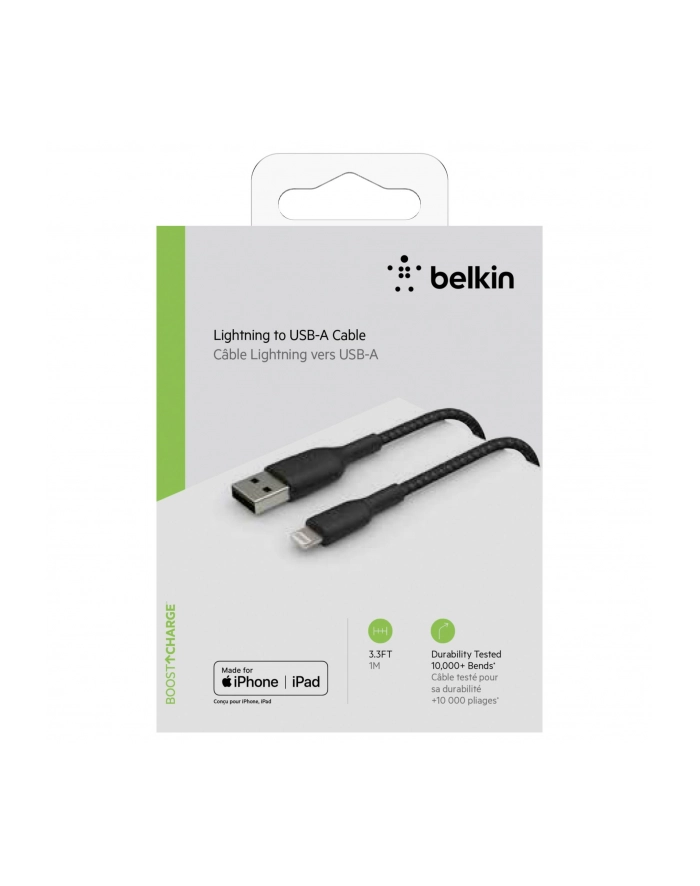 belkin Kabel Braided USB- Lightning 1m czarny główny