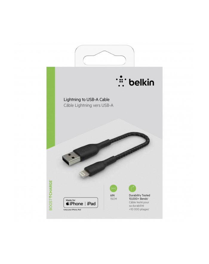 belkin Kabel Braided USB- Lightning 15cm czarny główny