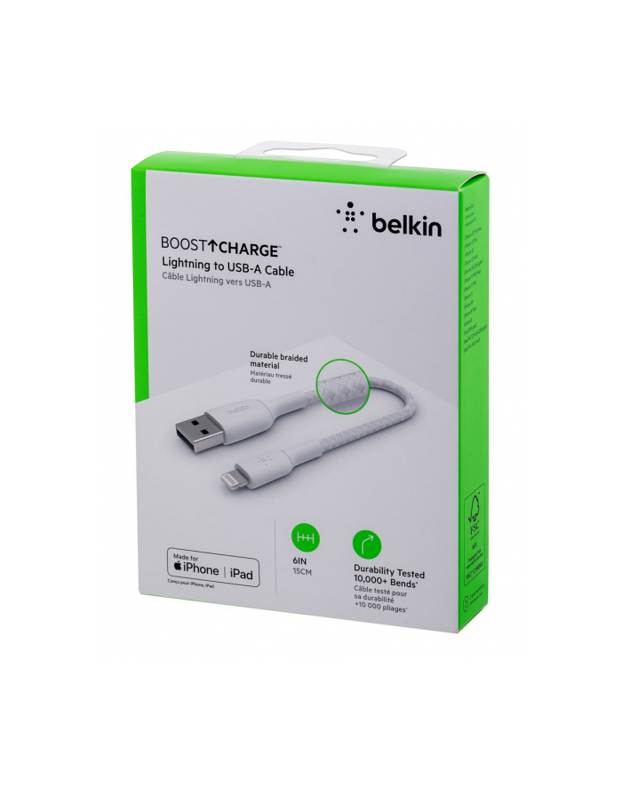 belkin Kabel Braided USB- Lightning 15cm biały główny