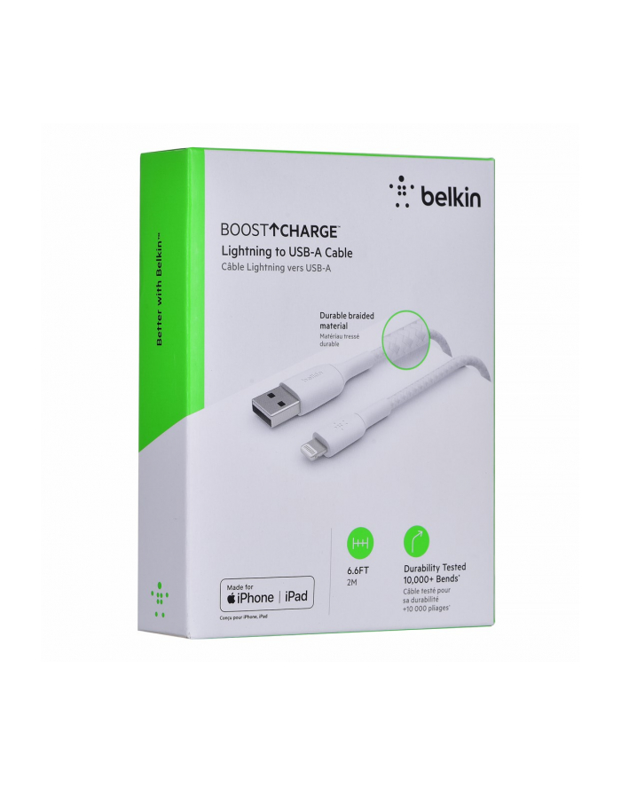 belkin Kabel Braided USB- Lightning 2m biały główny