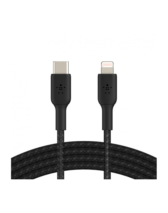 belkin Kabel Braided USB-C Lightning 1m czarny główny