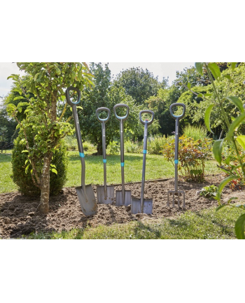 GARDENA ErgoLine telescopic spade (grey / turquoise, 106cm - 126cm)