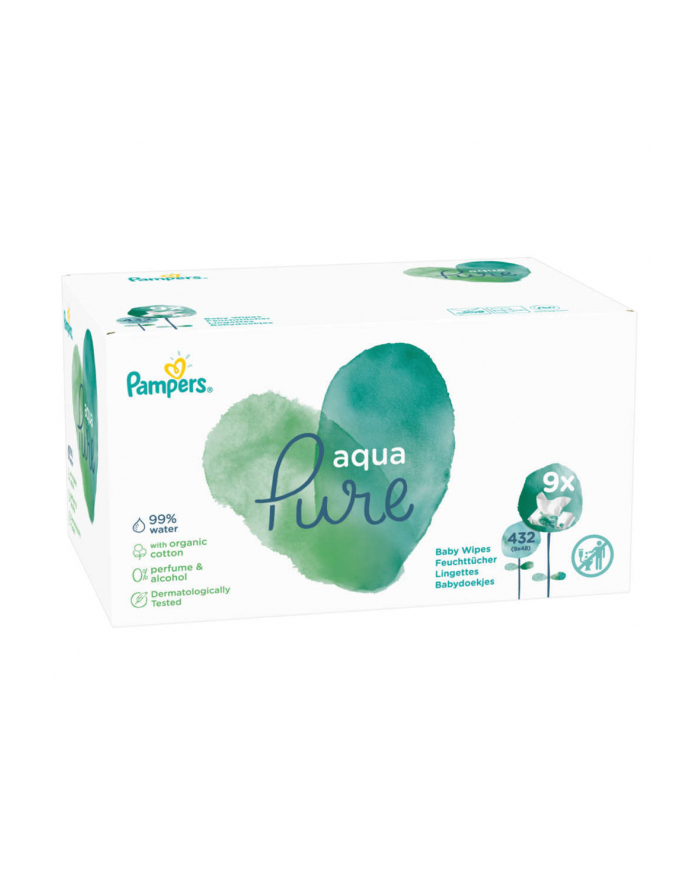 Chusteczki Pampers Aqua Pure 9x48szt główny