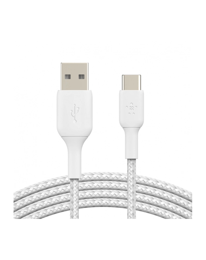 belkin Kabel Braided USB-C USB-A 1m biały główny
