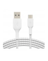 belkin Kabel Braided USB-C USB-A 2m biały - nr 16