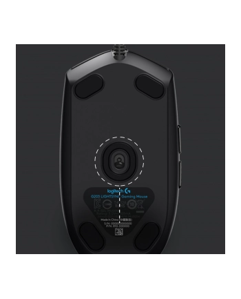 logitech Mysz  G203 Lightsync Gaming Mouse Czarna