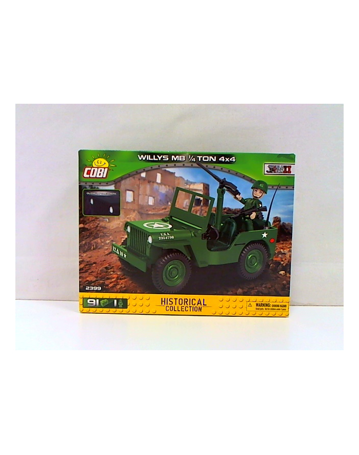 COBI 2399 Historical Collection WWII Jeep Willys MB 1/4 Ton 4x4  91 klocków główny