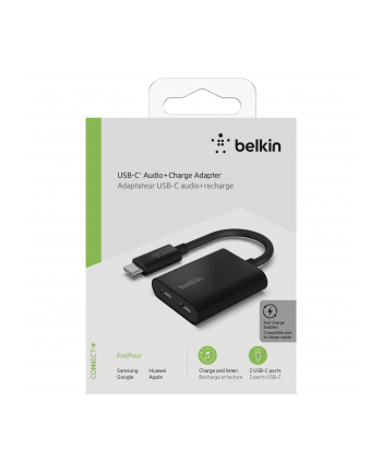 belkin Adapter przejściówka 2xUSB-C Audio+Charge rockstar