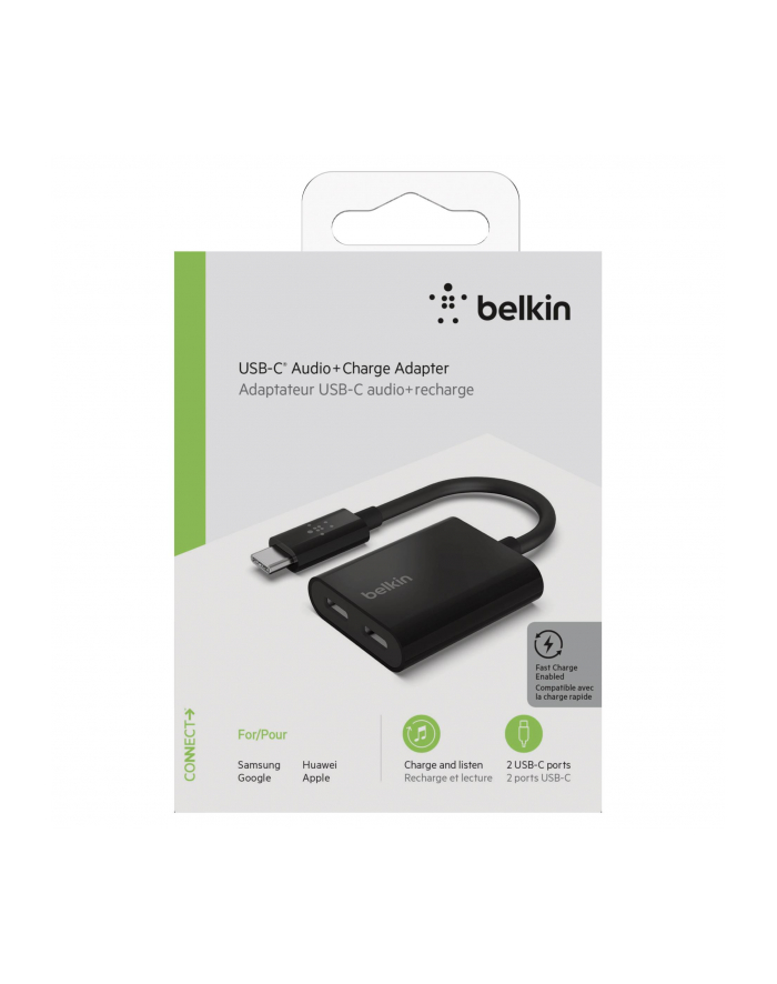 belkin Adapter przejściówka 2xUSB-C Audio+Charge rockstar główny