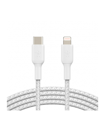 belkin Kabel Braided USB-C Lightning 1m biały