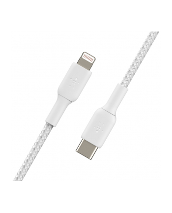 belkin Kabel Braided USB-C Lightning 1m biały