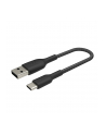 belkin Kabel Braided USB-C USB-A 15cm czarny - nr 18