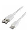 belkin Kabel Braided USB-C USB-A 15cm biały - nr 17