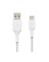 belkin Kabel Braided USB-C USB-A 15cm biały - nr 1
