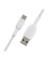 belkin Kabel Braided USB-C USB-A 15cm biały - nr 3