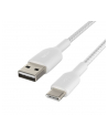 belkin Kabel Braided USB-C USB-A 15cm biały - nr 4