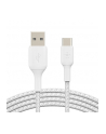 belkin Kabel Braided USB-C USB-A 15cm biały - nr 6