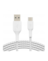 belkin Kabel Braided USB-C USB-A 1m biały - nr 8