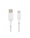belkin Kabel Braided USB-C USB-A 3m biały - nr 16