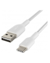 belkin Kabel Braided USB-C USB-A 3m biały - nr 6