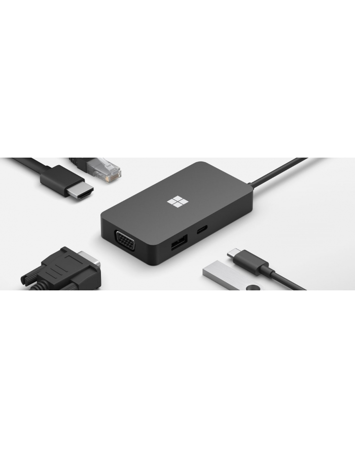 microsoft USB-C Travel Hub Commercial Black 1E4-00003 główny