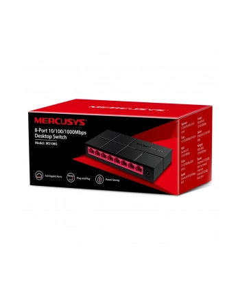tp-link Przełącznik Mercusys MS108G switch 8xGE