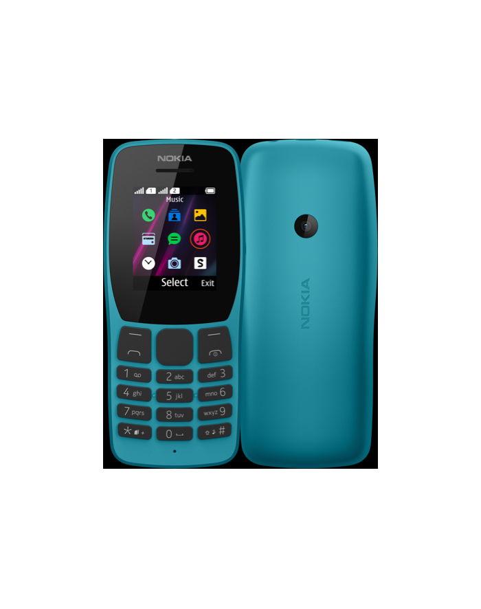 Nokia 110 TA-1192 Blue DUAL SIM 1.77“ TFT LCD 120x160/4MB/microUSB/ główny