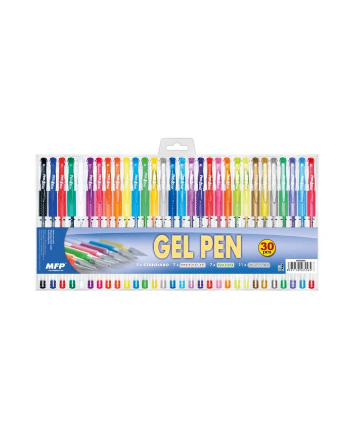 Długopisy żelowe MFP 30 kolorów GX1038-30 mix główny